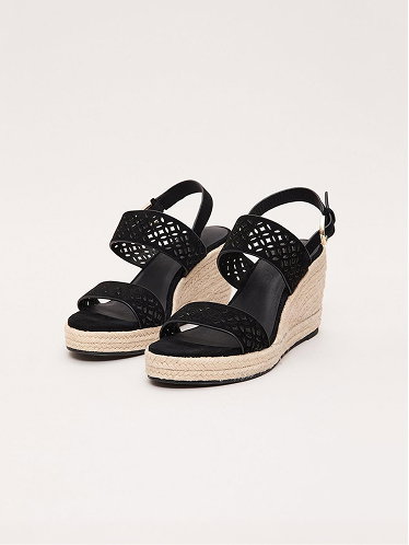 Suede Cut Out Espadrilles
