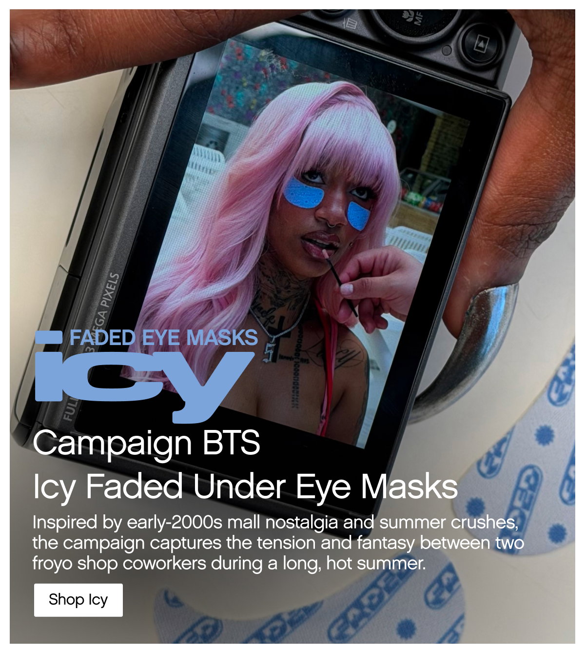 Icy Faded Eye Masks