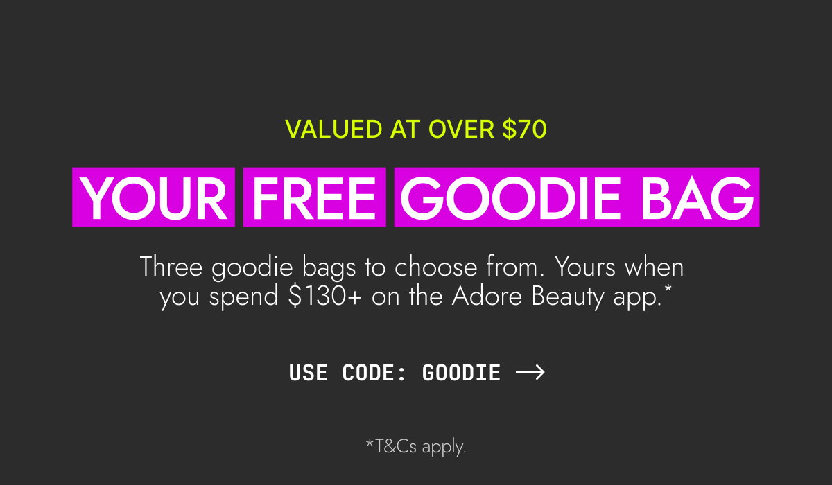Your goodie bag. Use code: GOODIE