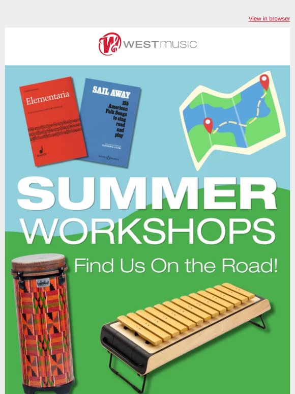 Find West Music at These July Summer Workshops