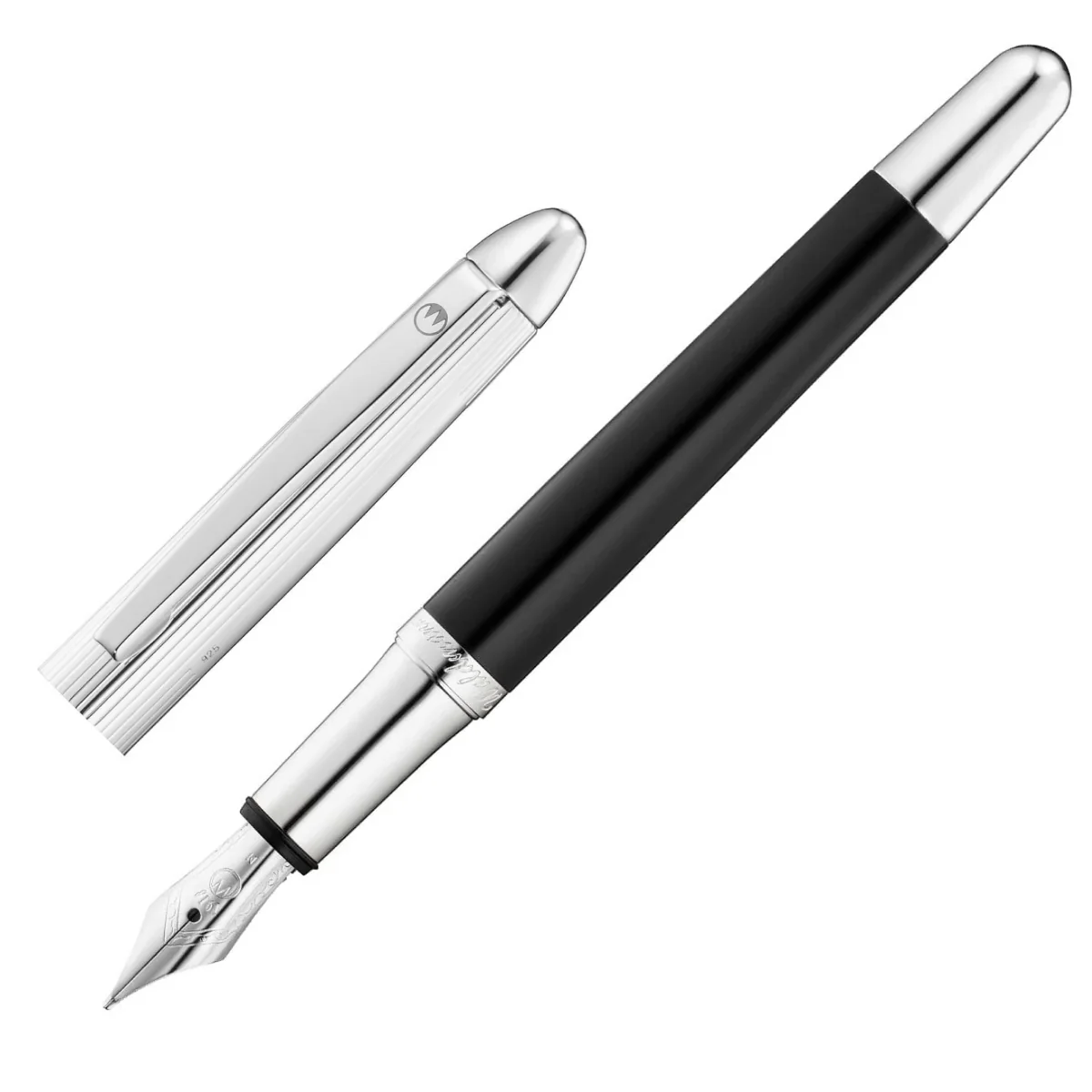 Image of Waldmann, Pocket Füller, Linien, lackiert, schwarz