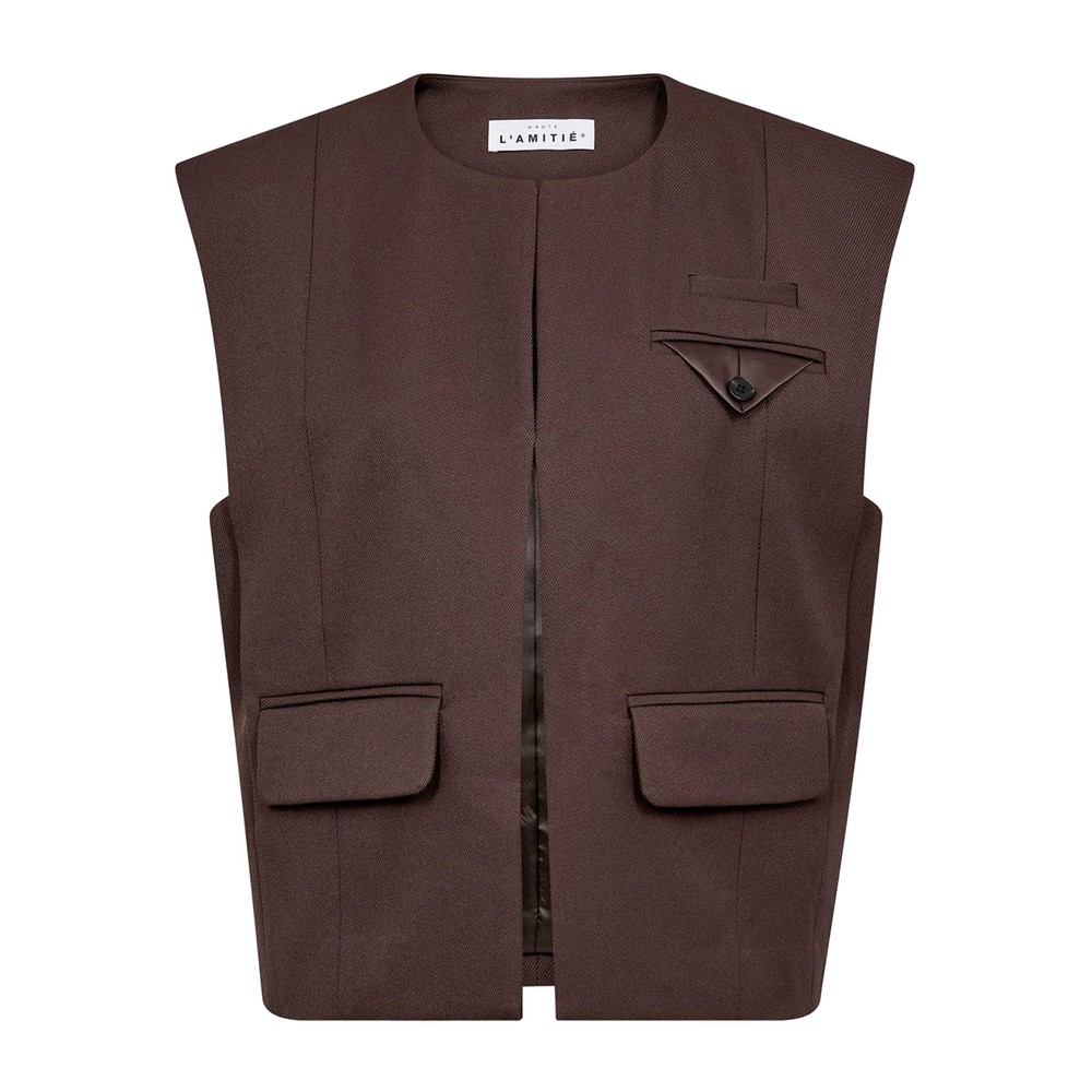Image of Premiere Box Waistcoat - Mocca
