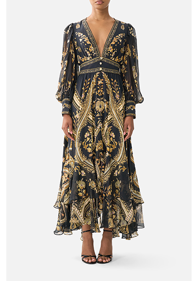 LONG BUTTON FRONT DRESS | TAURUS RISING
