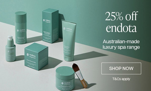 Save 25% off endota. Australian-made luxury spa range