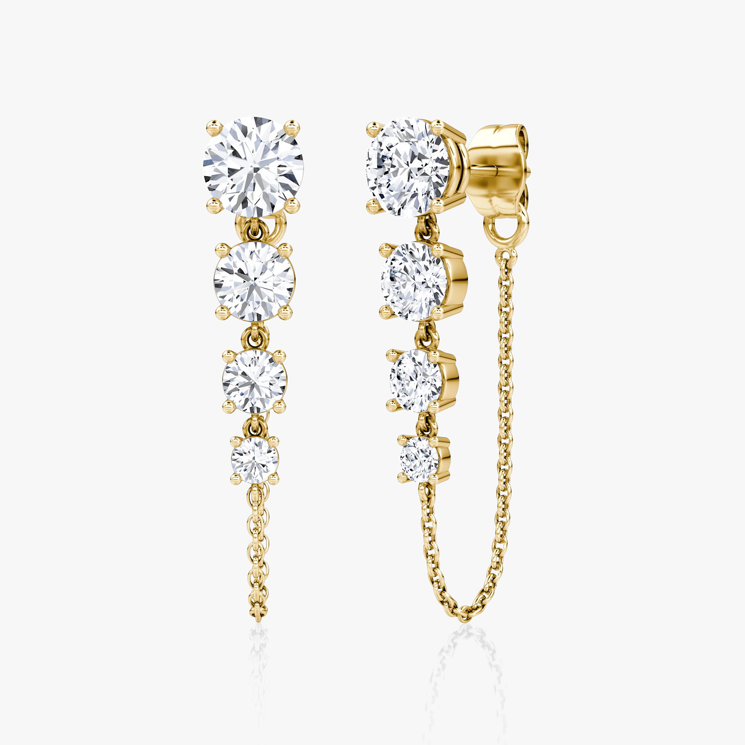 Linked Tennis Earring Large