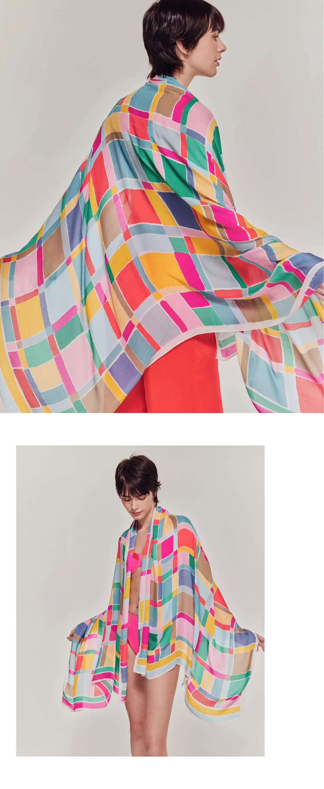 Painted Plaid Wrap