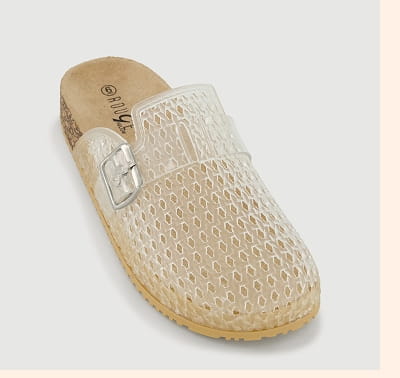 Shop Jelly Buckle Detail Footbed Clogs