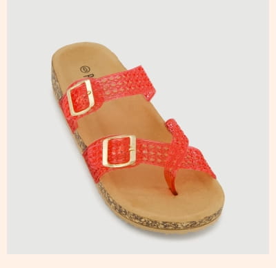 Shop Jelly Toe Loop Buckle Detail Footbed Sandals