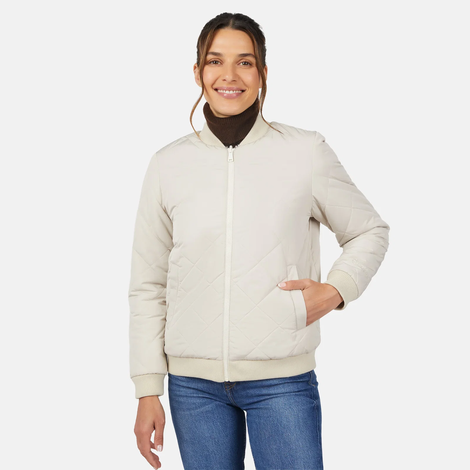 Image of Women's Stratus Lite Reversible Quilted Bomber Jacket