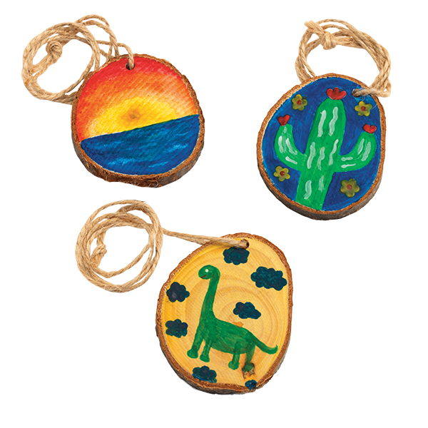 Colorations® 48 Natural Pre-drilled Wood Slices