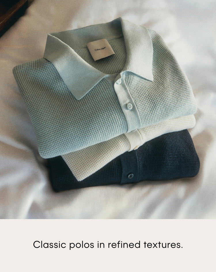 Classic polos in refined textures