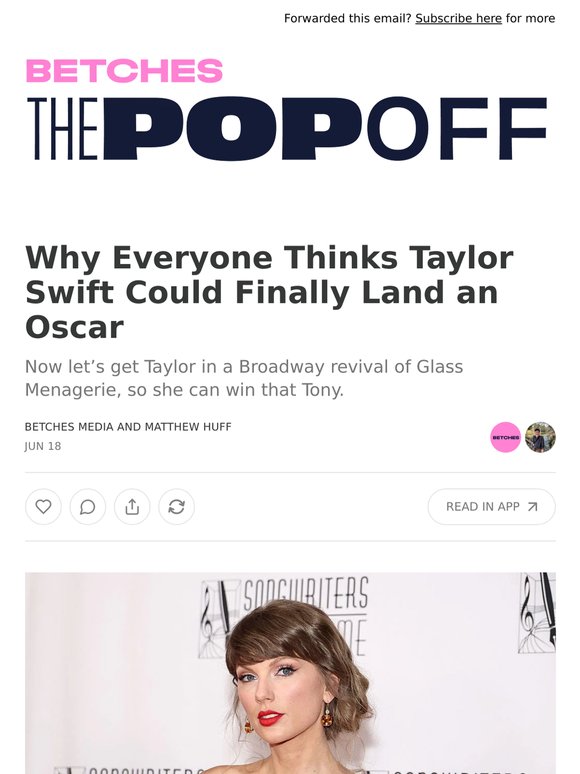 Why Everyone Thinks Taylor Swift Could Finally Land an Oscar