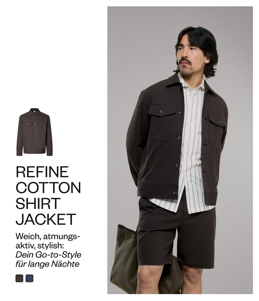 Refine Cotton Shirt Jacket: Weich, atmungsaktiv, stylish 
