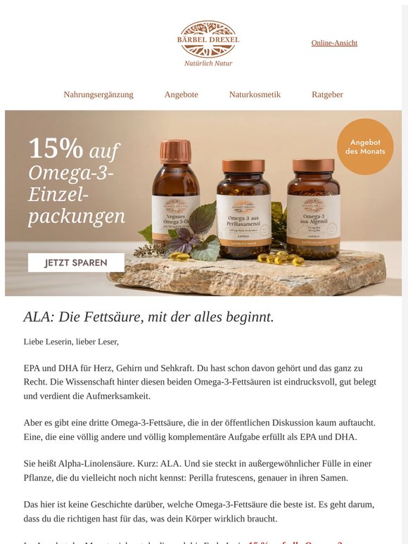 Das Omega-3, über das keiner spricht