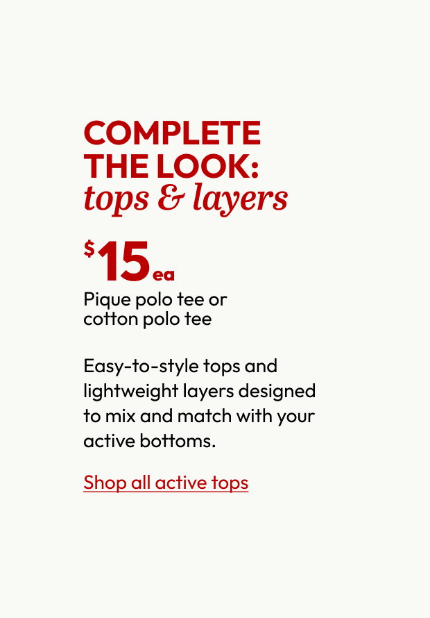 Shop all active tops
