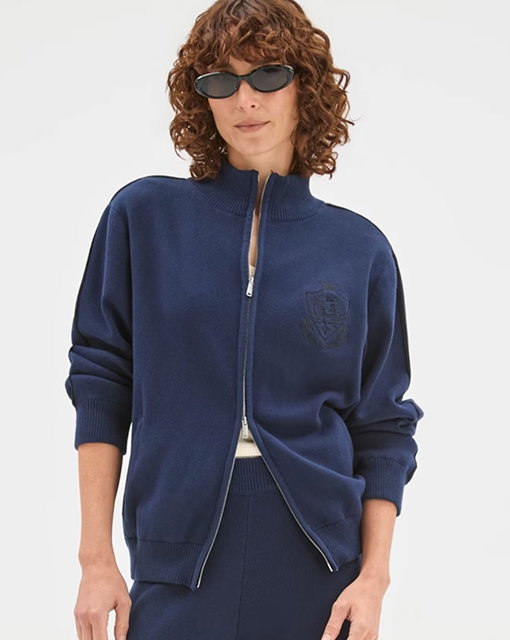 Knit zip through jumper