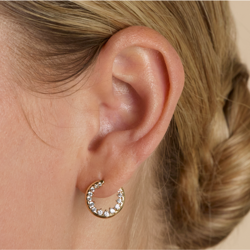 Orbit Pavé Crystal Hoops