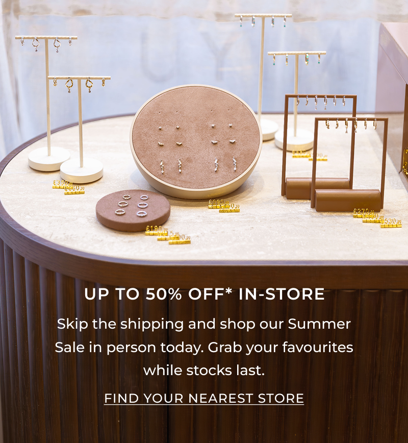 Up to 50% off* in-store
