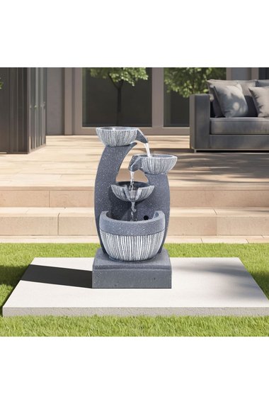 Solar Powered Outdoor Water Fountain Rockery Decoration