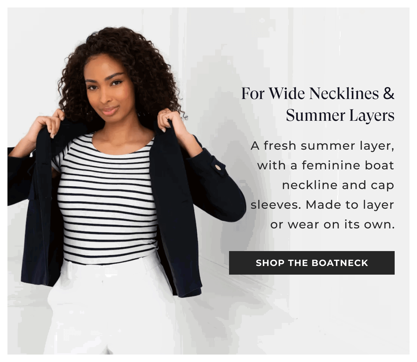 Boatneck Cap Sleeve Undershirt 