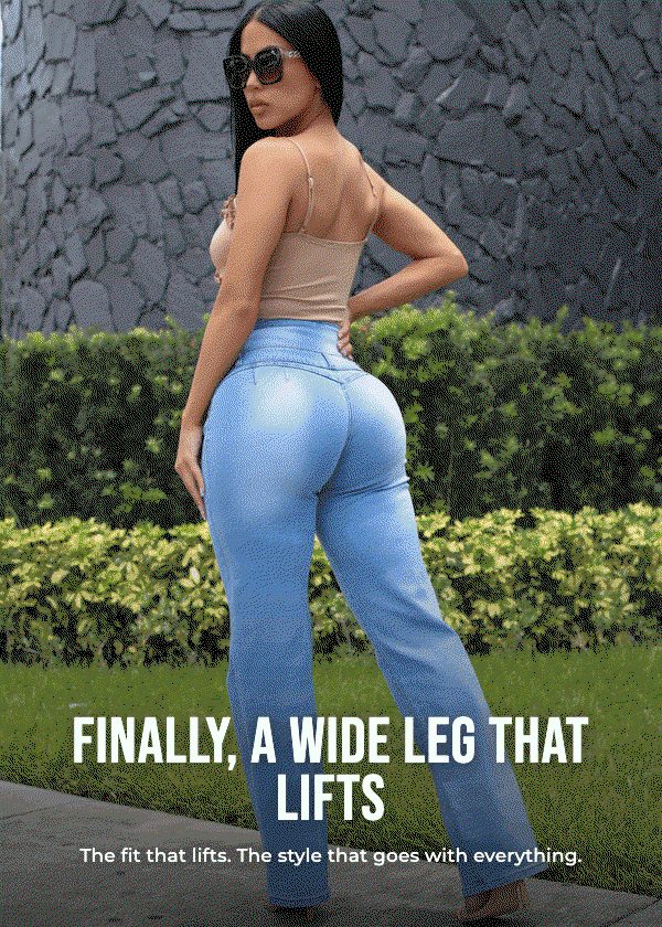 New wide leg butt lift jeans