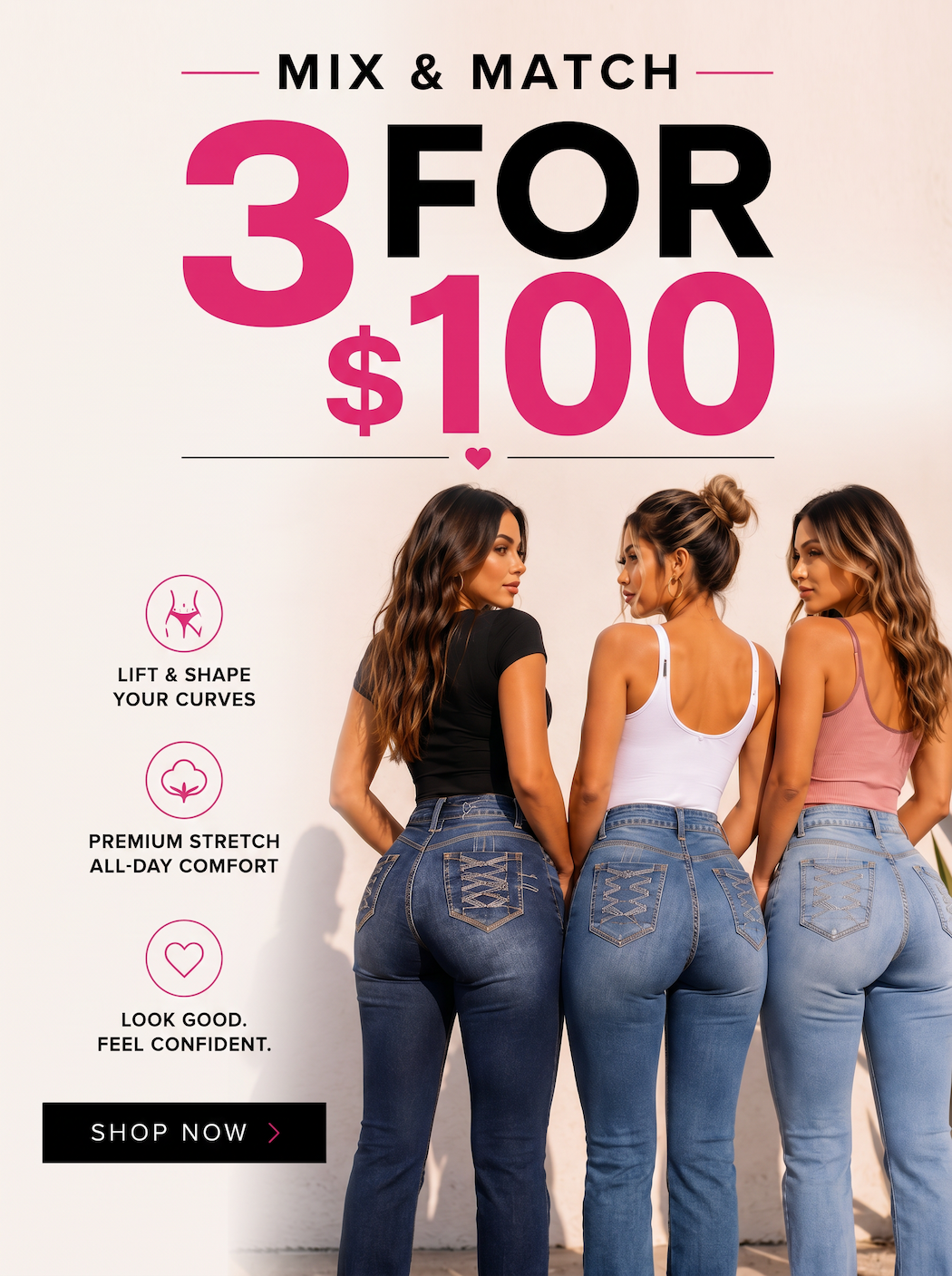 buy 3 for $100 promotion