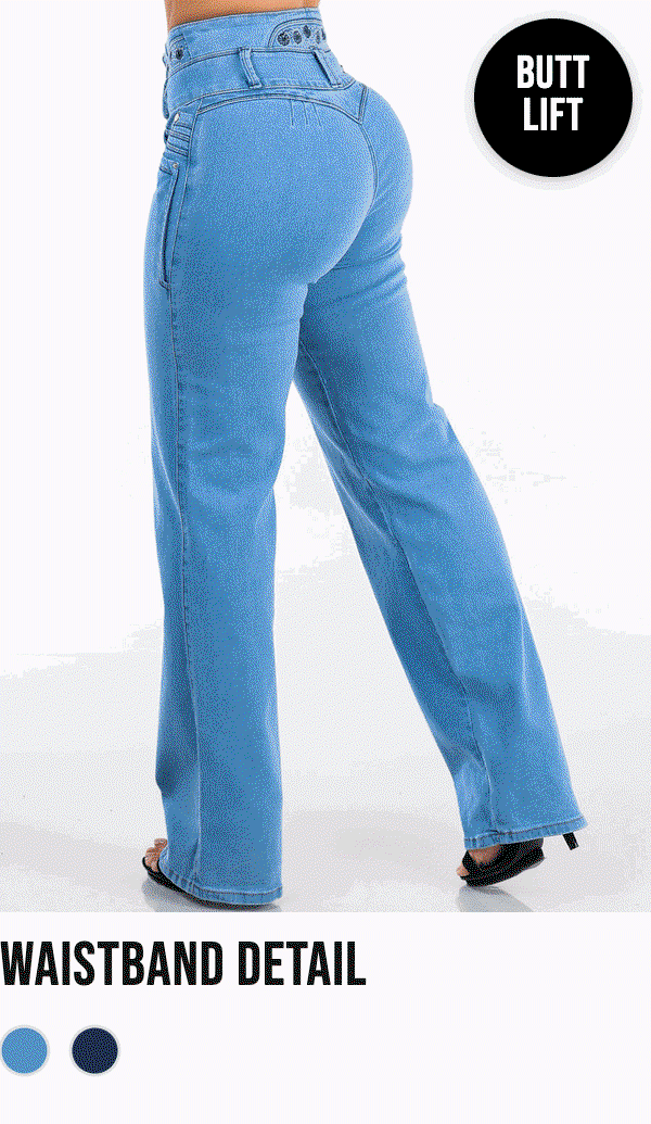 waistband detail jeans