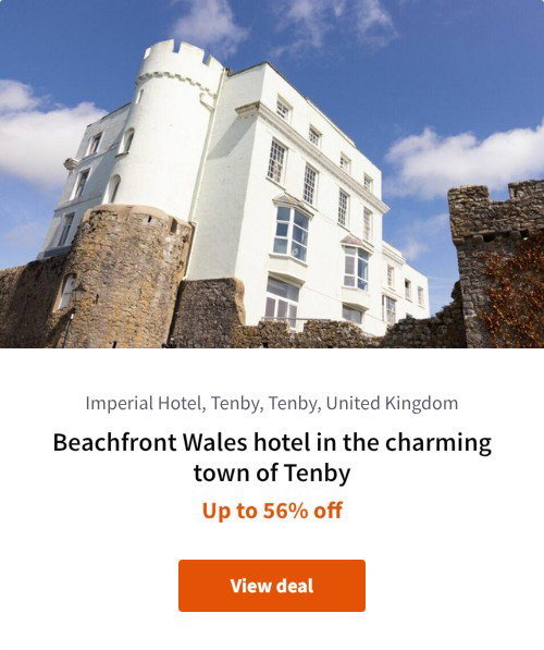 Beachfront Wales hotel in the charming town of Tenby