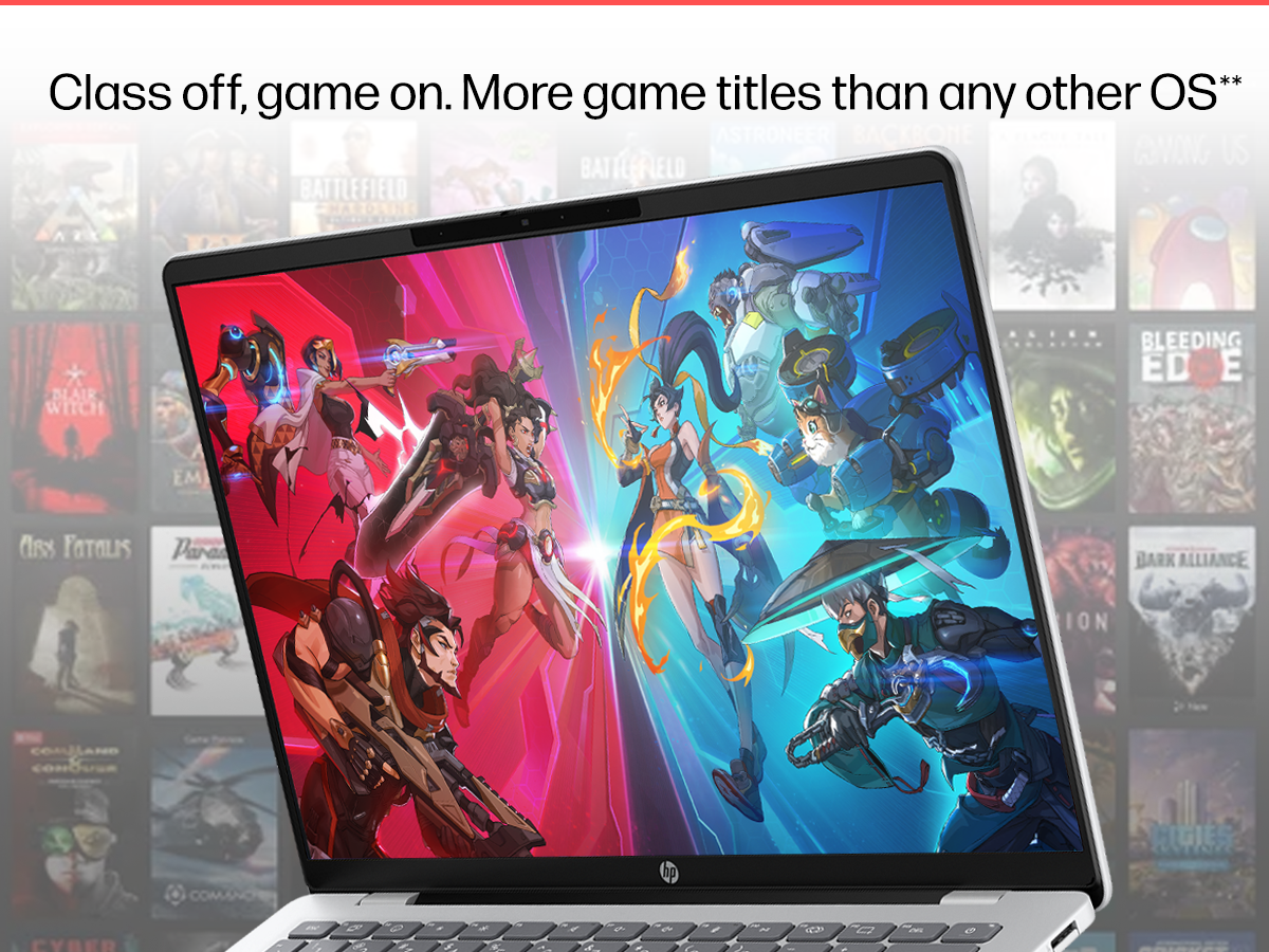 Class off, game on. More game titles than any other OS**