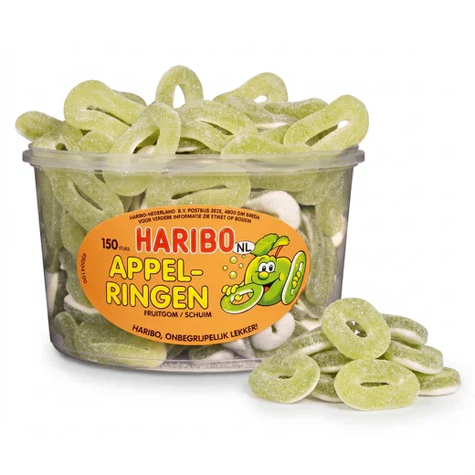 Haribo Silo Zure Appelringen 150 Stuks 1200 Gram