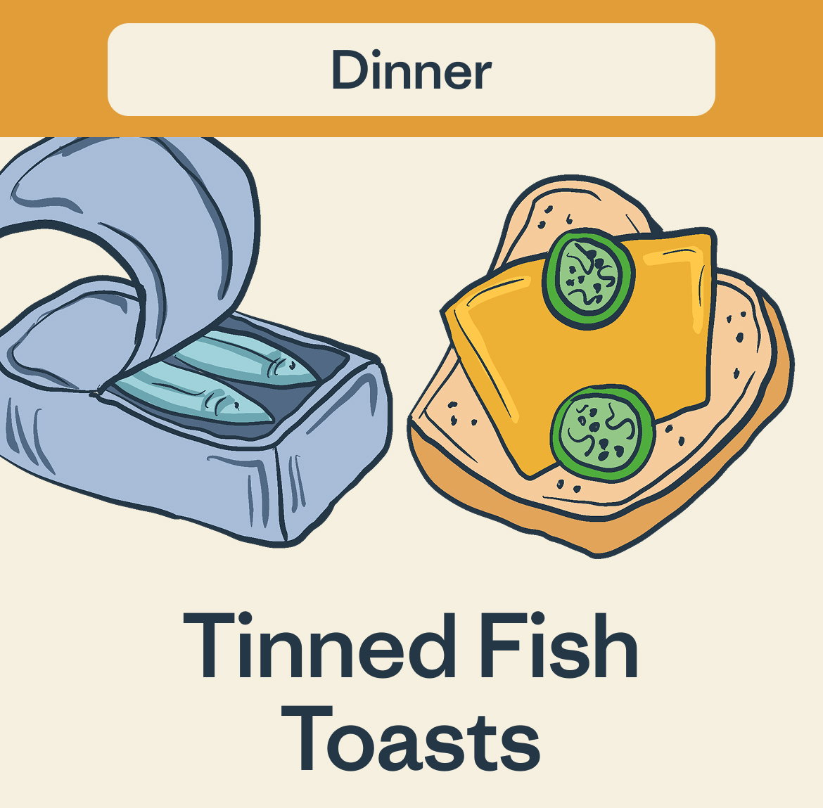 Dinner Tinned Fish Toasts