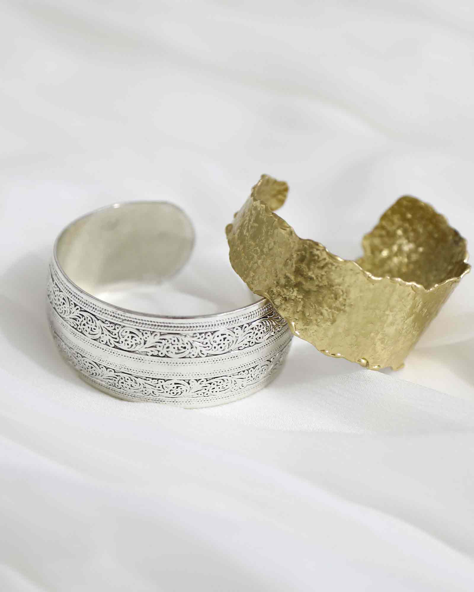 Midnight Trace Cuff - Silver