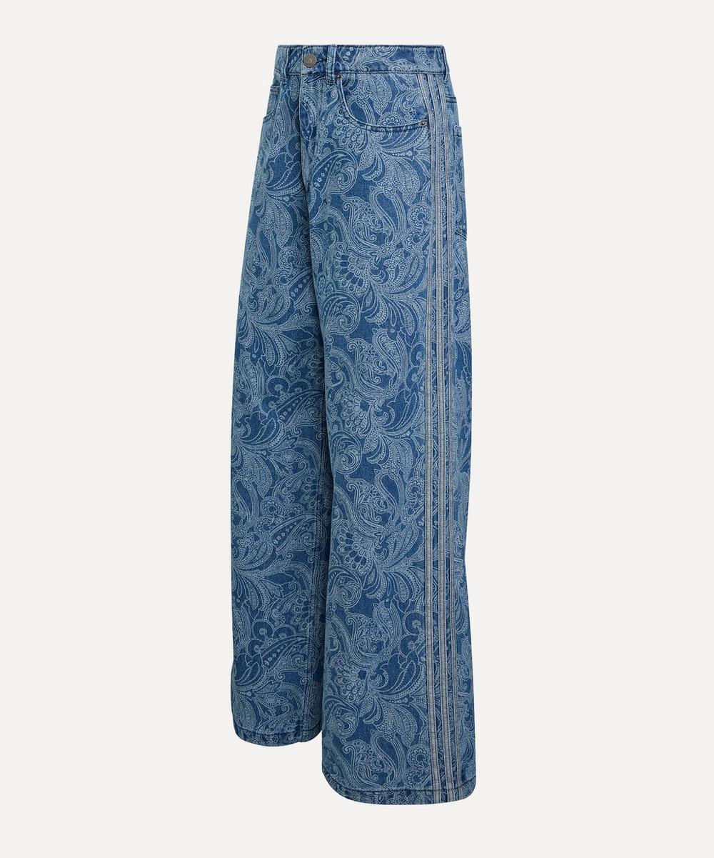 Adidas x Liberty London Firebird Mid-Rise Straight Denim Trousers