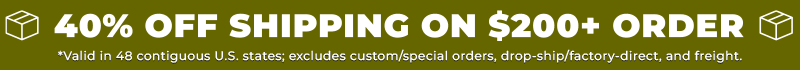 40% Off Shipping on $200+