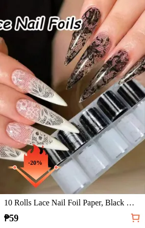 10 Rolls Lace Nail Foil Paper...
