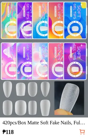 420pcs/Box Matte Soft Fake Nails...