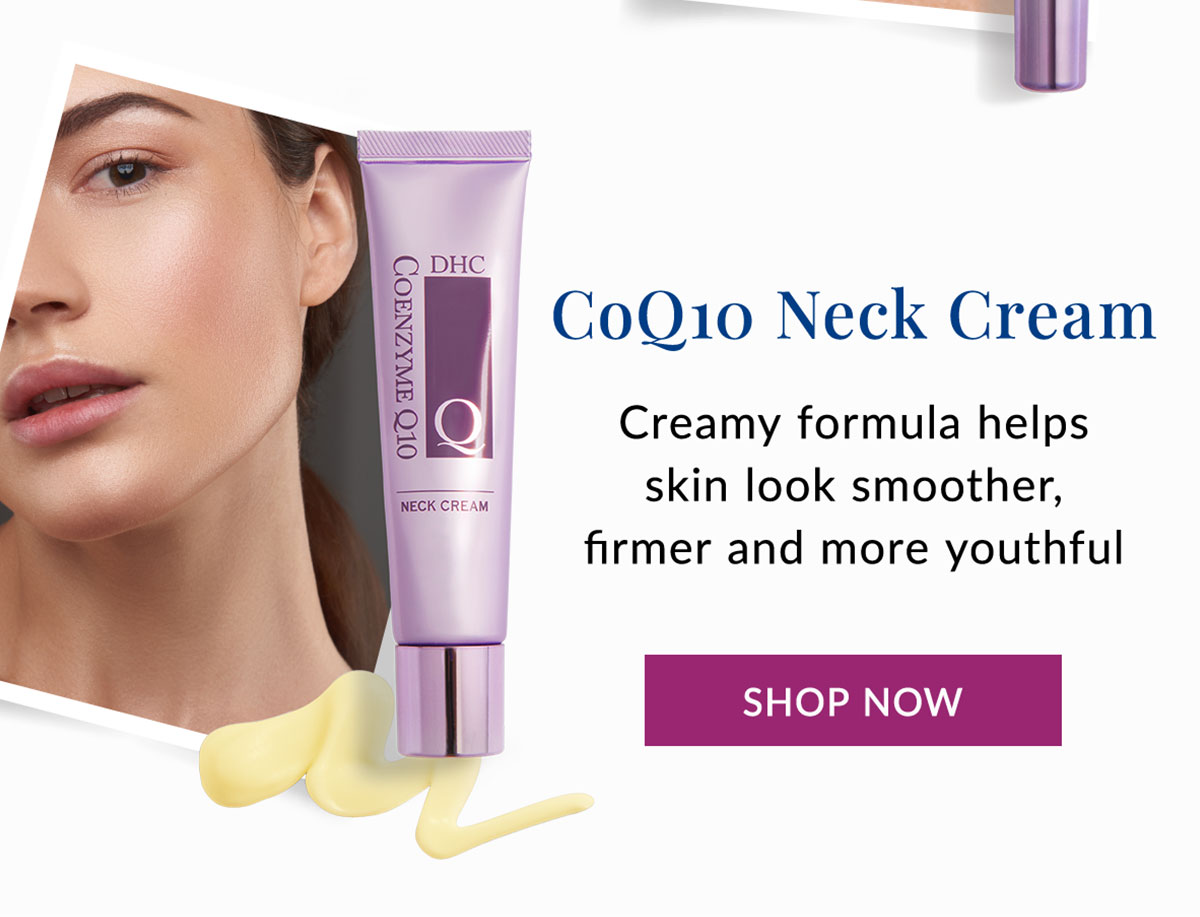 CoQ10 Neck Cream helps skin look smoother and firmer
