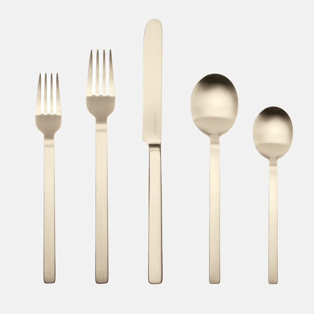 Image of Stile Ice Champagne 5-Piece Flatware Set