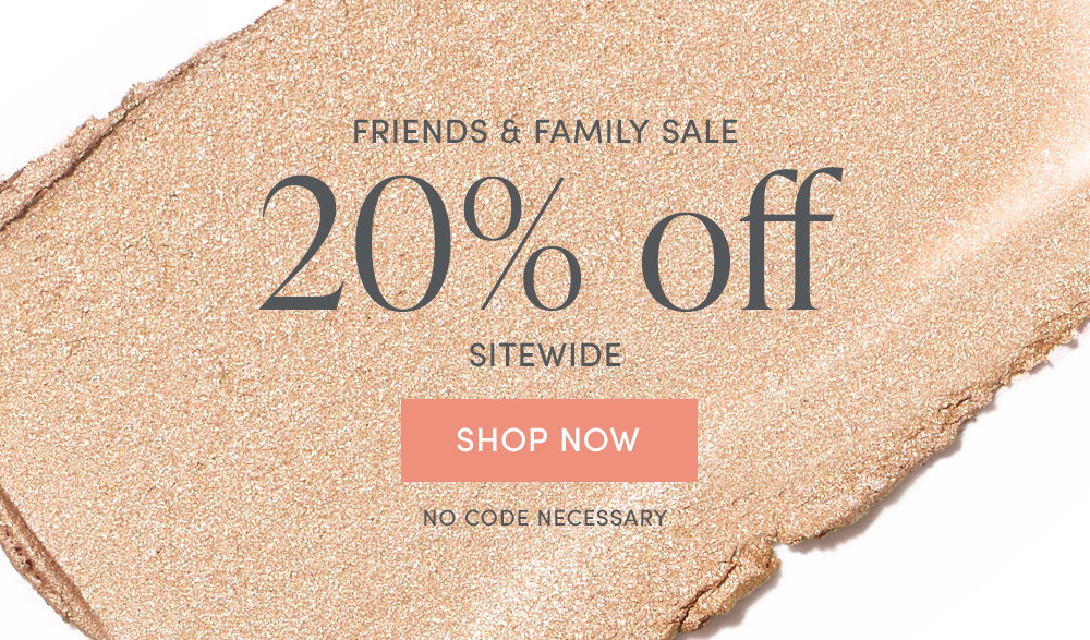 20% off + pick a free gift on orders $100+