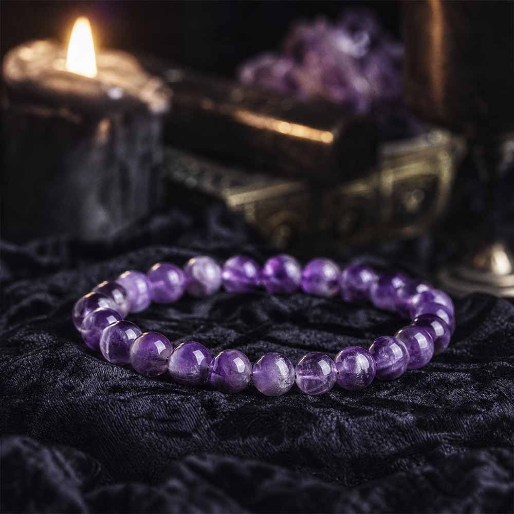 Image of Natural Gradient Dream Purple Crystal Bead Bracelet