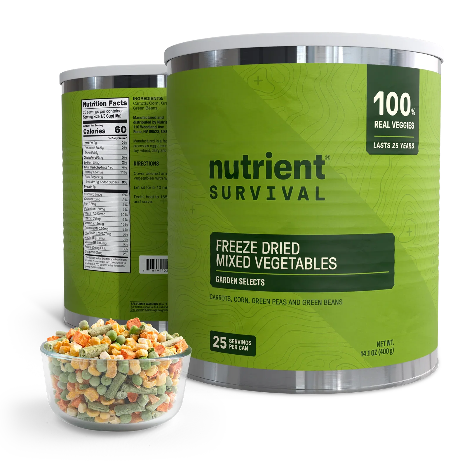 Image of Freeze Dried Mixed Vegetables #10 Can