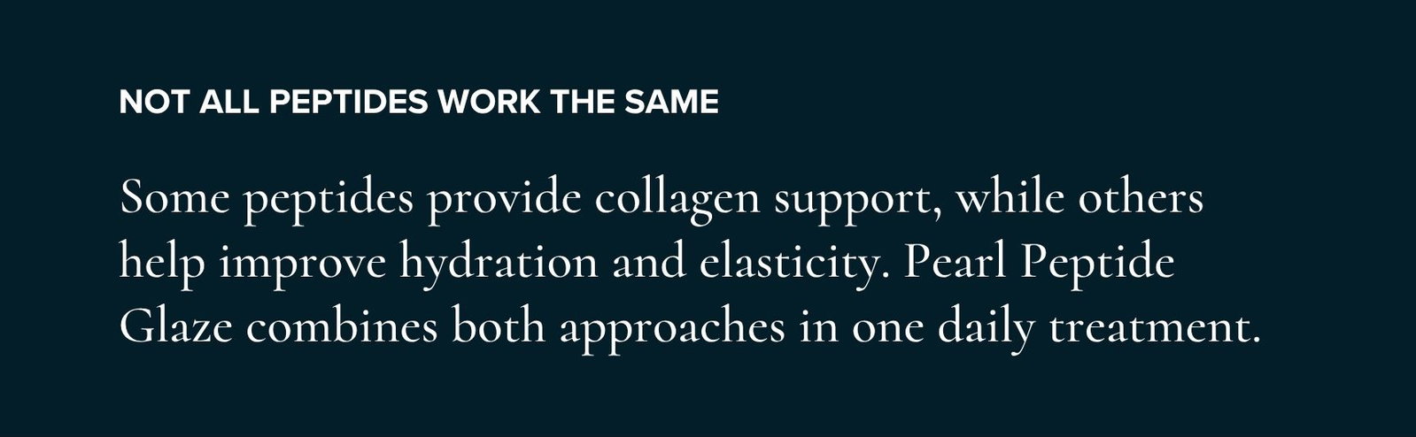 Not all peptides work the same