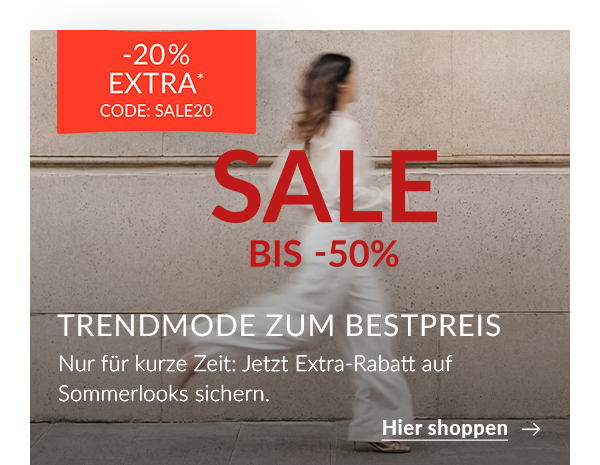 Sale mit -20% Gutschein