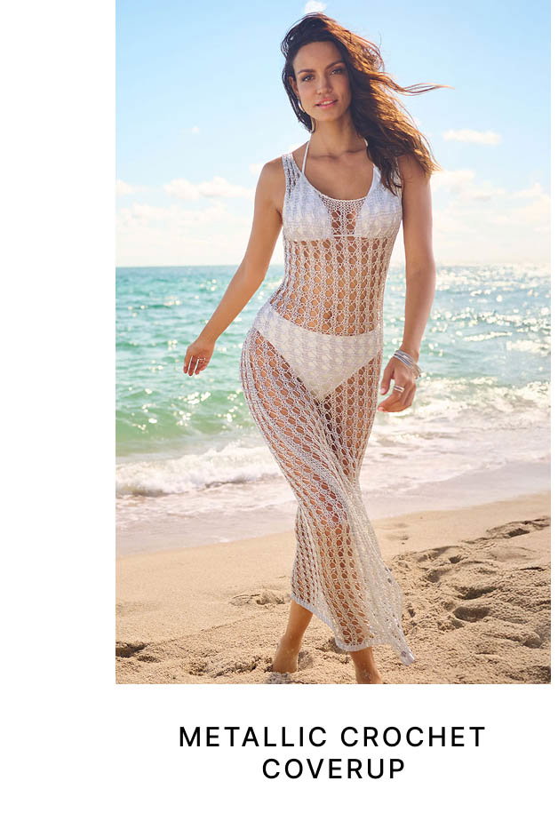 Metallic Crochet Coverup