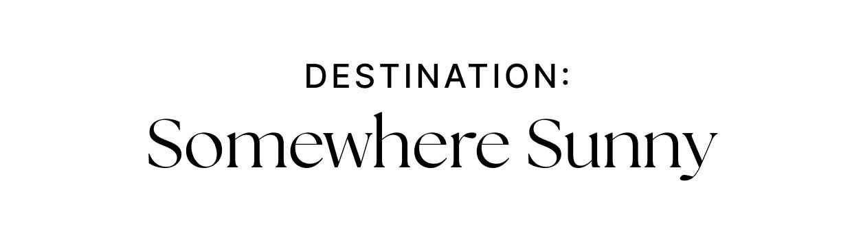 Destination: Somewhere Sunny