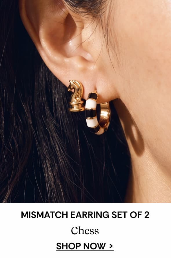 Shop Chess Mismatch Earring Set of 2