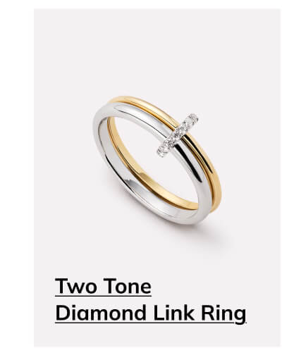 Two tone diamond link ring Two tone diamond link ring