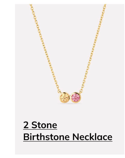 2 stones birthstone necklace 2 stones birthstone necklace