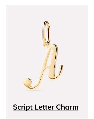 Script letter charm Script letter charm