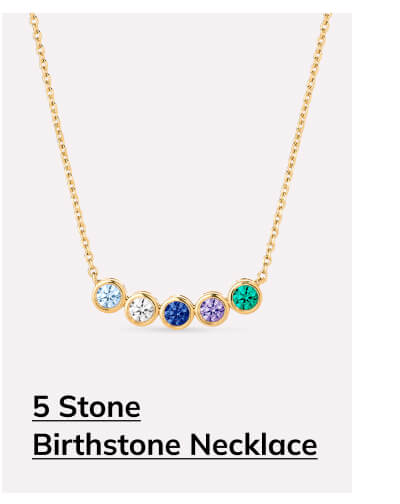5 stones birthstone necklace 5 stones birthstone necklace
